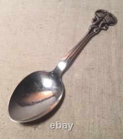Cuillère ornementale #58 en argent sterling vintage Georg Jensen Danemark 7,75 pouces