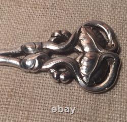 Cuillère ornementale #58 en argent sterling vintage Georg Jensen Danemark 7,75 pouces