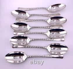 Cuillères à soupe en argent sterling Gorham Colonial vintage de 1885 (8) 457,5G