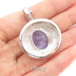 ESPO SIG Joseph Esposito Pendentif Snap Vintage Améthyste Fleurs Moderniste