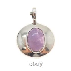 ESPO SIG Joseph Esposito Pendentif Snap Vintage Améthyste Fleurs Moderniste