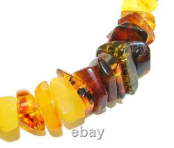 Éblouissant ambre naturel baltique butterscotch vintage. Argent sterling 925 fait main.