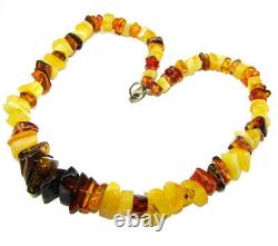 Éblouissant ambre naturel baltique butterscotch vintage. Argent sterling 925 fait main.