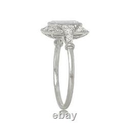 Engagement Trady Milgrain Vintage Art Deco Bague 2ct Diamond 14k Or Blanc Sur