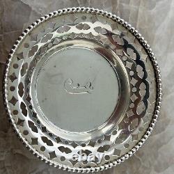 Ensemble de 12 plats à noix/beurre en argent sterling vintage, veuillez lire les détails.