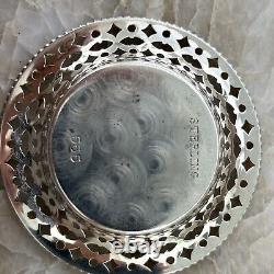 Ensemble de 12 plats à noix/beurre en argent sterling vintage, veuillez lire les détails.