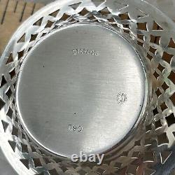 Ensemble de 12 plats à noix/beurre en argent sterling vintage, veuillez lire les détails.