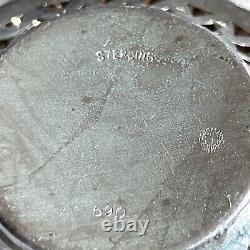 Ensemble de 12 plats à noix/beurre en argent sterling vintage, veuillez lire les détails.