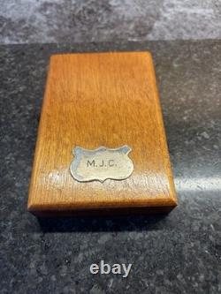 Ensemble de 4 cuillères à café en argent sterling antique avec finition émaillée guillochée de 11 cm