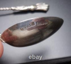 Ensemble de six cuillères en argent sterling vintage T. H. Hazlewood & Co Birmingham Angleterre