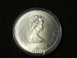 Ensemble vintage de 4 pièces en argent sterling de 5 $ et 10 $ des Jeux Olympiques du Canada 1973 UNC