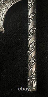 Éventail Vintage en Argent Fin Sterling de Maharaja Indien