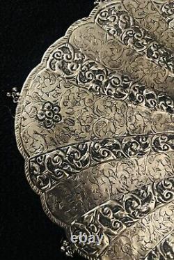 Éventail Vintage en Argent Fin Sterling de Maharaja Indien