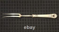 Fourchette à découper en argent sterling 925 Codan Mexique moderniste vintage.