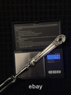 Fourchette à découper en argent sterling 925 Codan Mexique moderniste vintage.