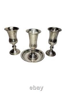 Gobelet vintage en argent sterling étoile de David judaïque verre à shot coupe kiddush