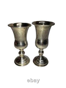 Gobelet vintage en argent sterling étoile de David judaïque verre à shot coupe kiddush
