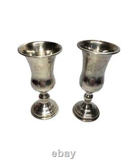 Gobelet vintage en argent sterling étoile de David judaïque verre à shot coupe kiddush
