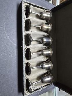 Gobelets à cordial en argent sterling 3,75 oz poids vintage. Boîte