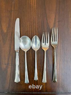 Gorham Greenbrier Sterling Argent Flatware 5 Pièces Place Setting 1938 Vintage