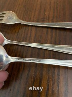 Gorham Greenbrier Sterling Argent Flatware 5 Pièces Place Setting 1938 Vintage