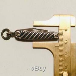 Gravé Pendentif Porte-couteau En Argent Sterling Châtelaine Nouveau Deco. # 2 Antique