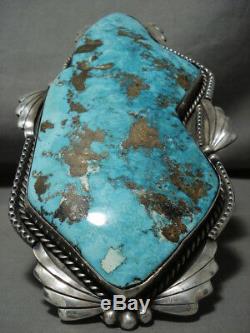 Le Meilleur Et Le Plus Grand Bracelet Vintage Argent Navajo Turquoise Sur Internet