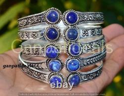 Lot de 100 pièces de bracelets de manche en lapis lazuli, bijoux ethniques faits à la main pour femme
