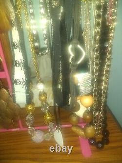 Lot de bijoux vintage en argent sterling, or et pierres précieuses bracelets, boucles d'oreilles, collier