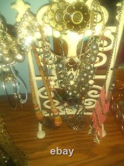Lot de bijoux vintage en argent sterling, or et pierres précieuses bracelets, boucles d'oreilles, collier