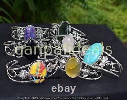 Lot en gros de bracelets Labradorite et Mix de grosses pierres précieuses en plaqué argent sterling 925