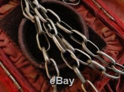 Lourd! Vtg Na Handmade Navajo Sterling Papier D'argent Clip Link 24 Chain ​​necklace
