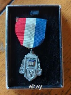 MÉDAILLE EN ARGENT STERLING DES JEUX VINTAGE DE HOBOKEN NEW JERSEY Relais de 1 Mile 1939