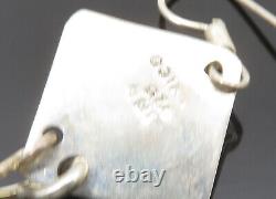 MEXIQUE Boucles d'oreilles pendantes en argent sterling 925 avec onyx noir vintage en spirale EG10082