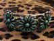 Manchette Vintage Native American Turquoise & Silver Sterling 925