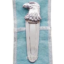 Marque-page vintage en argent sterling de Tiffany & Co. avec tête d'aigle