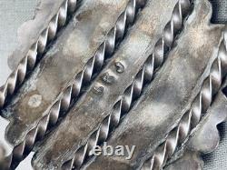 Meilleure bracelet en argent sterling avec turquoise Royston vintage Navajo à gros fil.