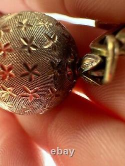 Montre Turler Vintage Globe Ball Pendentif Broche Sterling Argent Incabloc Suisse