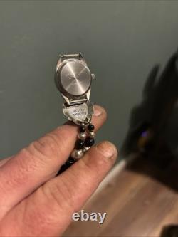 Montre en argent sterling Behrouz Inc de style natif vintage avec plusieurs gemmes Liberty 1911