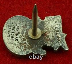 Nasa Snoopy Tie Tack Pin Apollo Space Flight Awareness Sterling Silver Vintage