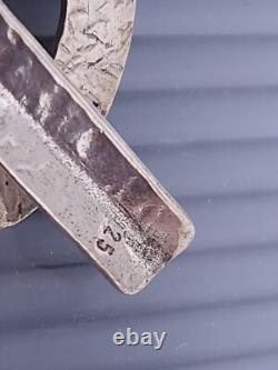 Offre vintage Collier pendentif perlé en argent sterling avec citrine naturelle 17