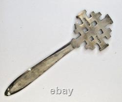Opener à lettres croix de Jérusalem en argent sterling vintage antique