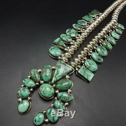 Orville Tsinnie Vintage Navajo Collier Fleur De Courge Turquoise Turquoise