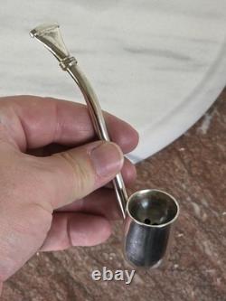 PIPE VINTAGE EN ARGENT STERLING MEXIQUE 420 Sherlock Trouvaille de Domaine Hippie
