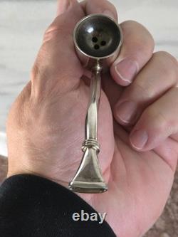 PIPE VINTAGE EN ARGENT STERLING MEXIQUE 420 Sherlock Trouvaille de Domaine Hippie