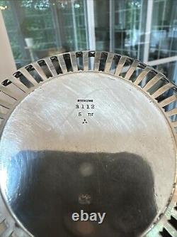 Panier en argent sterling Vintage Whiting Co. Design 5 #3112 Initiales gravées