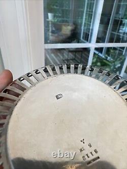 Panier en argent sterling Vintage Whiting Co. Design 5 #3112 Initiales gravées