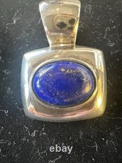 Pendentif Vintage Joseph Esposito / Fermoir Lapis Lazuli 925 Signé Parfait 15g