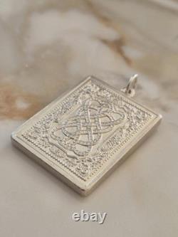 Pendentif celtique ignot en argent sterling vintage de la Saint-Valentin 31,7 g 1977