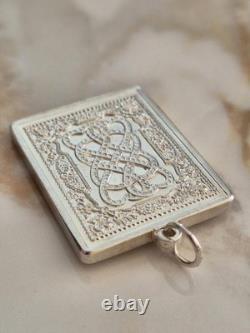 Pendentif celtique ignot en argent sterling vintage de la Saint-Valentin 31,7 g 1977